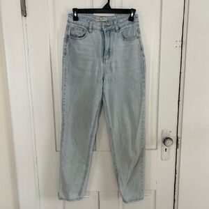 High-Rise Straight Leg Women’s Jeans in Light Blue